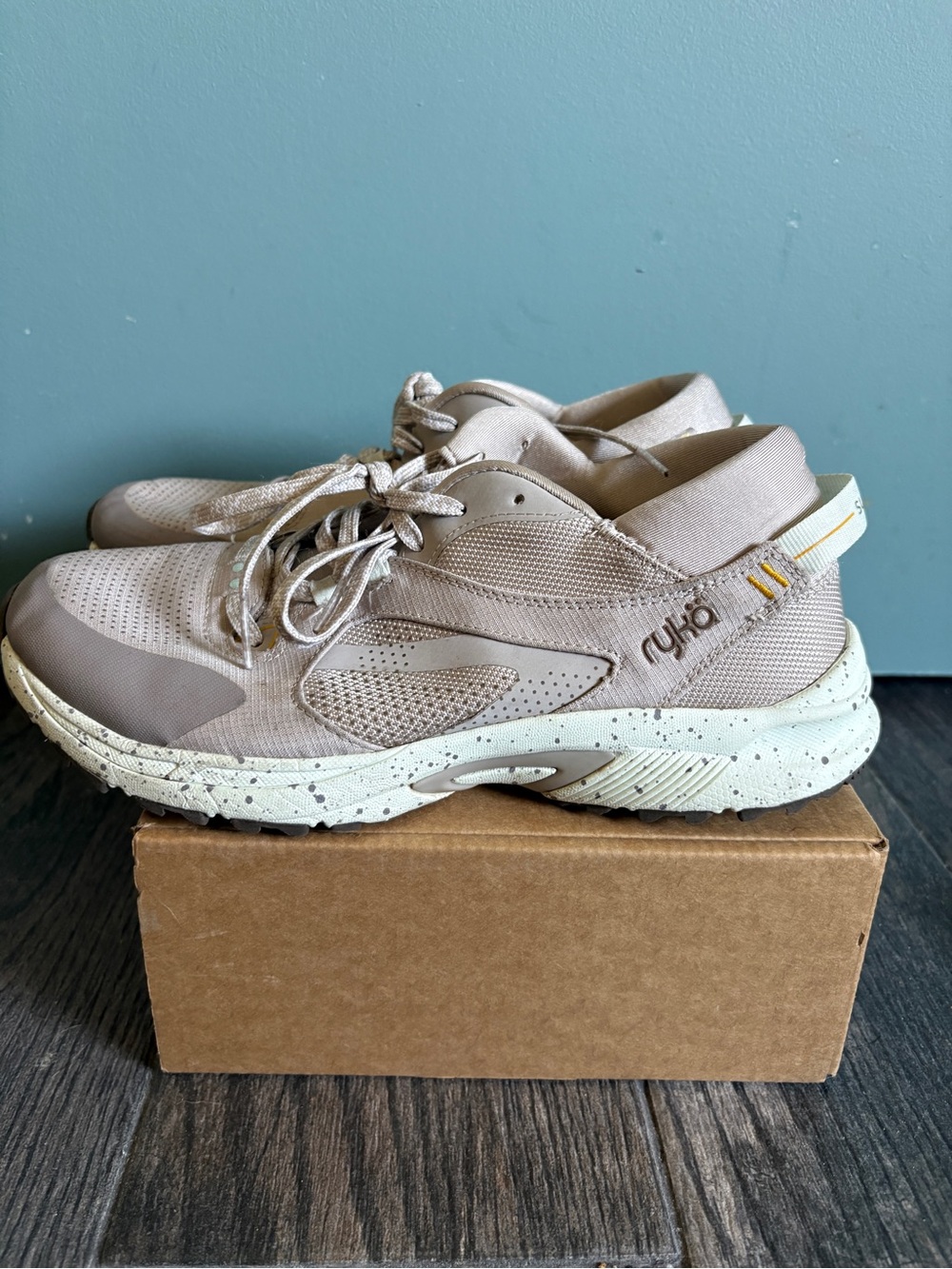 Ryka Summit Trail Women's Taupe and Cream Athletic Sneakers